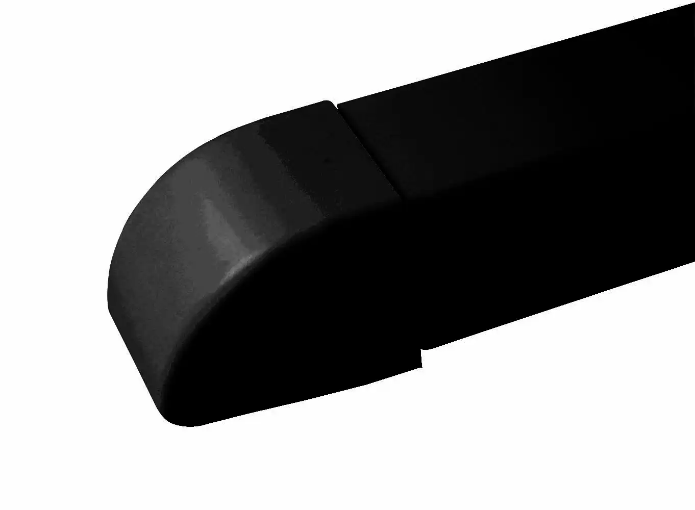 Muovisen asennuskotelon päätykappale, musta, 9 kpl
