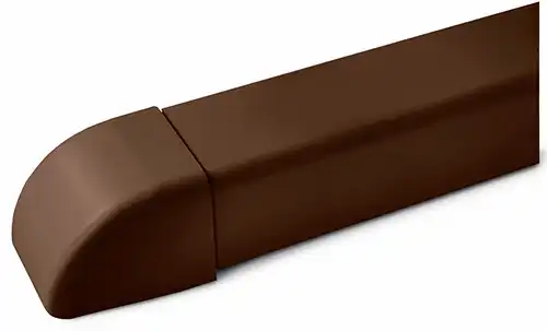 Muovisen asennuskotelon päätykappale, ruskea, 9 kpl