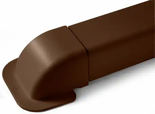Muovisen asennuskotelon peitelevy kauluksella, ruskea, 6 kpl