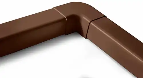 Muovisen asennuskotelon tasokulma 90°, ruskea. 8 kpl
