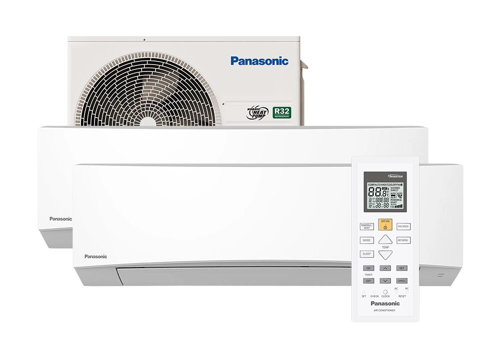 Panasonic kahdella sisäyksiköllä, 5.0 kW
